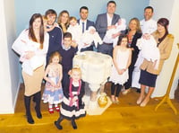 It’s a family affair as grandchildren make it an unusual triple christening