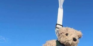 Ready, teddy, go! Parachuting bears for church funds