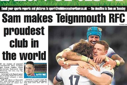 Sam makes Teignmouth RFC proudest club in the world