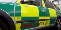 Cars collide in floodwater