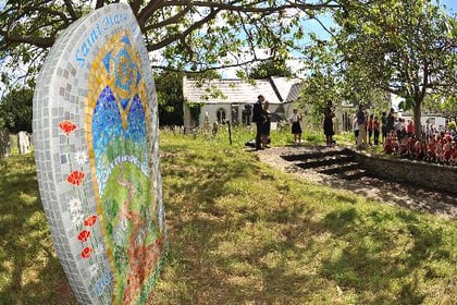 Pupils’ mosaic creation  unveiled at churchyard