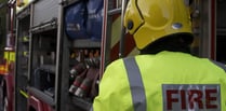 Firefighters battle blaze in asbestos roof