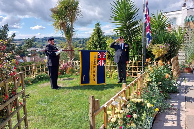 Tyla Elliott, Standard Bearer, and Lt Cdr Tom Elliott MBE, former Branch President