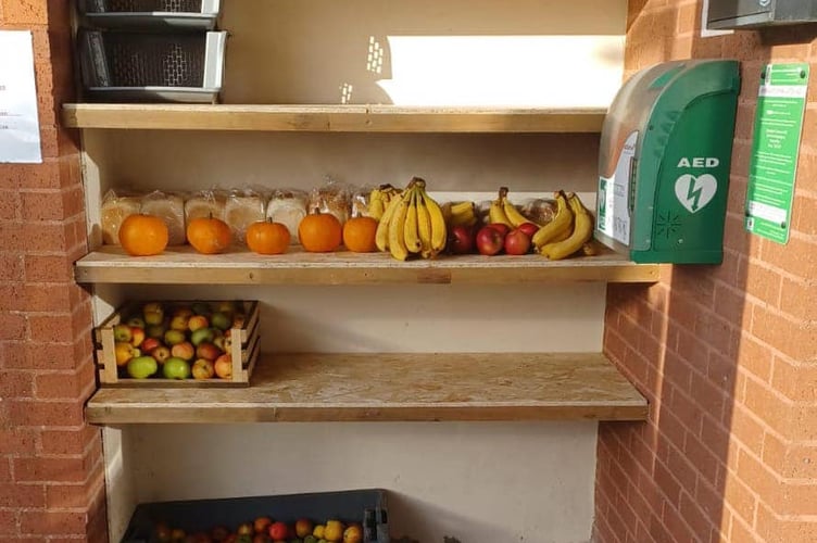 The community larder at the Community Hall in Kingsteignton 