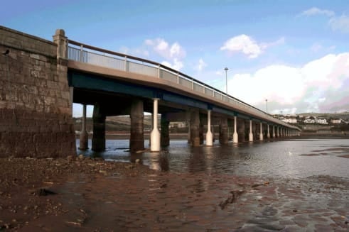 Inspection works on bridge 