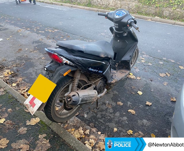 Moped seized by police after dangerous driving at school times