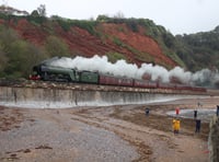 Flying Scotsman captured as it roars through Dawlish