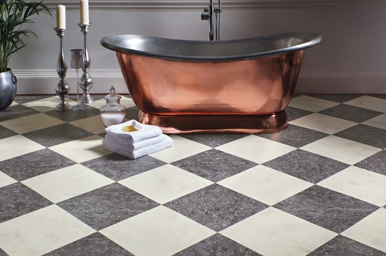 Beautiful bathroom flooring