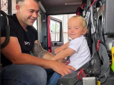 Firefighters of Teignbridge back fundraiser to help little Idris walk
