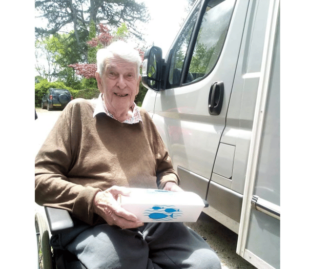 Fish supper treat for residents of Bovey care home