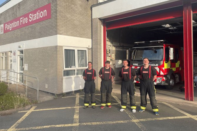 Firefighters from Axminster round out day one at Paignton Fire Station