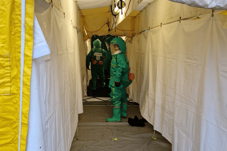 Chagford firefighters joined by colleagues from Moretonhampstead and Okehampton for decontamination training