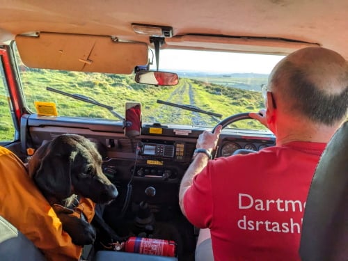 Dartmoor Search and Rescue Team Ashburton were scrambled to help after a dog was bitten by an adder on Sunday evening near Redlake, a remote part of the moor north of Ivybridge. 
Picture: DSRT Ashburton (7-8-23)