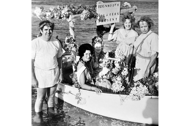 Members of the Teignmouth Players swap the Nile for the Teign as they take a trip in Cleopatra’s barge.