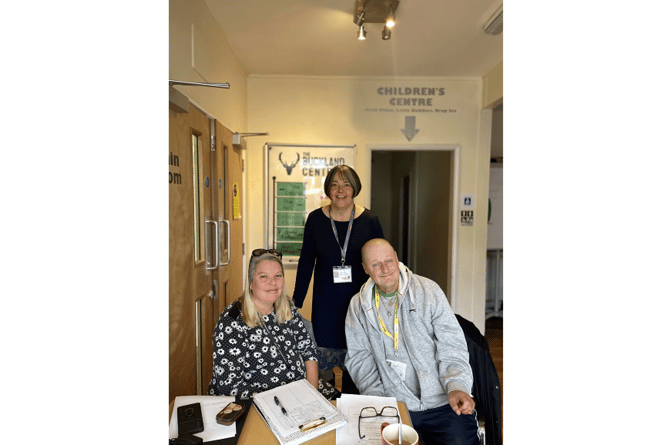 Emily with volunteers Michelle and Trevor