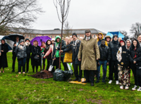 Tree planting symbolises commitment to care experienced young people