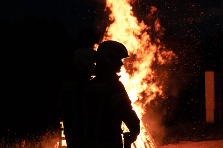 Firefighter stock image 