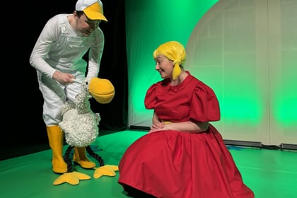 Artist's Goose character adapted for stage show 