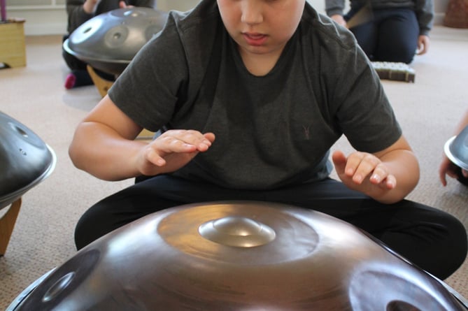 Youngsters bang the drum at Orchard Manor school 