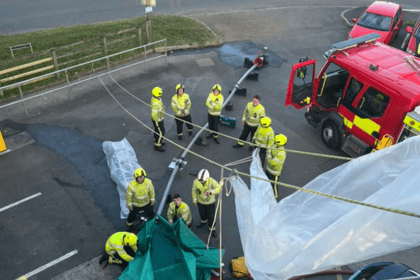 Firefighters create 'marble run' at latest drill night