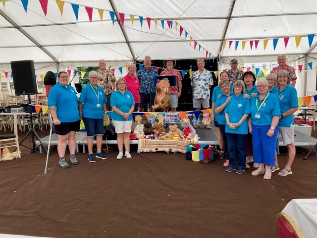 Teddy Bears enjoying the picnic with Dawlish Community Transport 