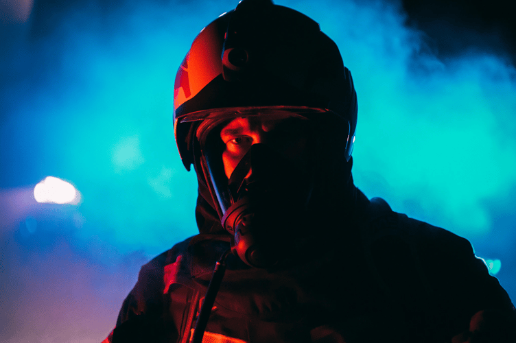 Firefighter stock image 