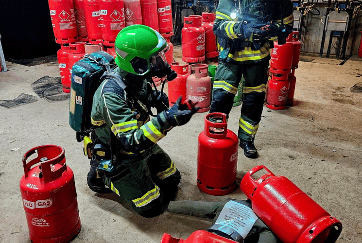 In Pictures: Firefighters hold large scale exercise at Flogas 