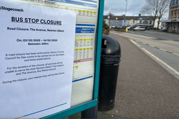 Closure of several bus stops in Newton Abbot is causing confusion 