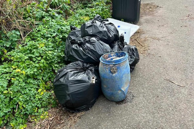 Fly-tipping in Shaldon. Photo Spotted Shaldon 